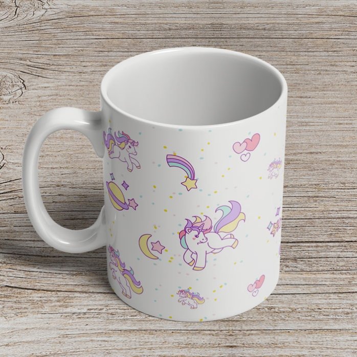 Cană personalizată cu text - Unicorni