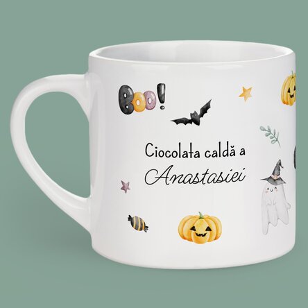 Cană personalizată pentru copii cu mesaj - Halloween