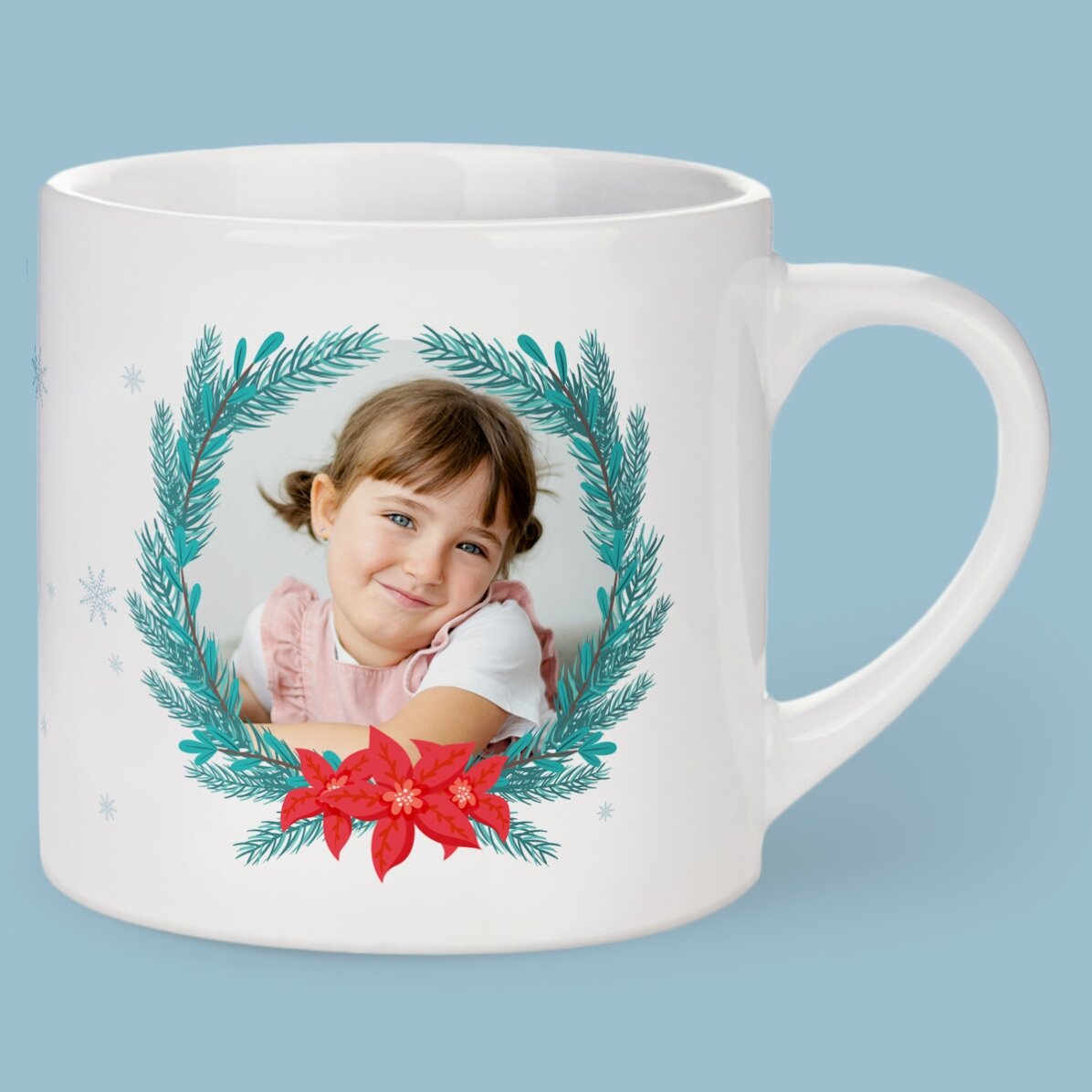 Cană personalizată pentru copii cu nume și poză - Crăciun