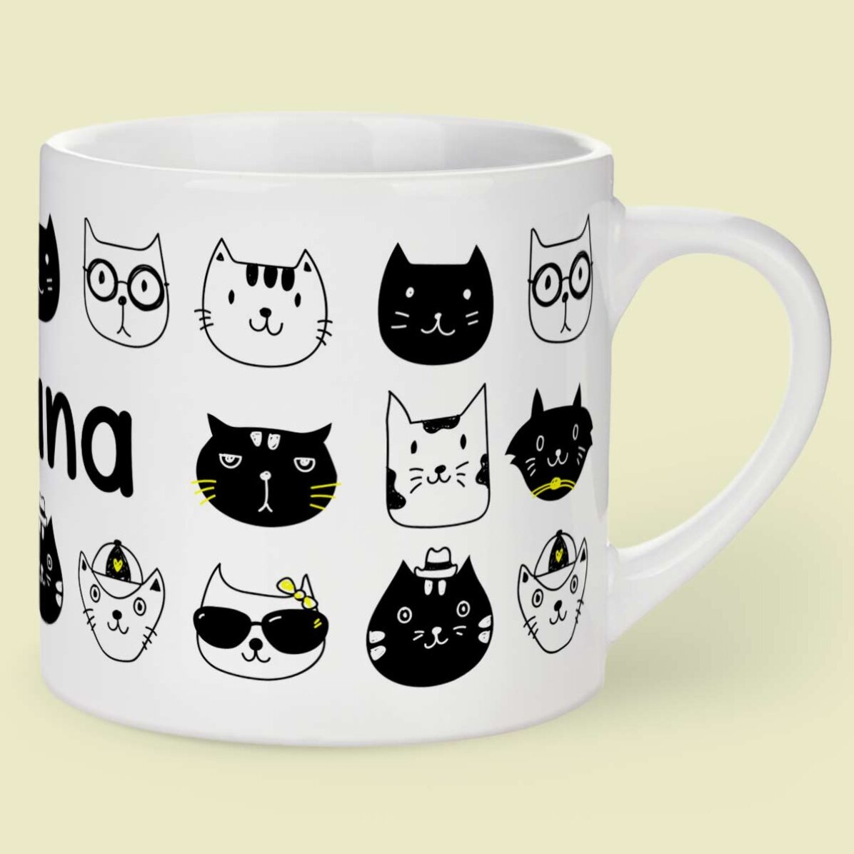 Cană personalizată pentru copii cu text - Cats