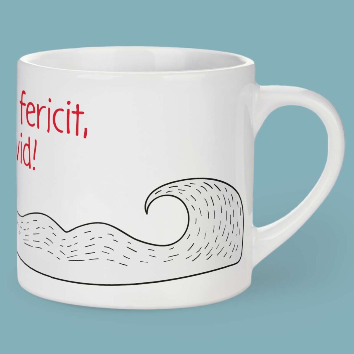 Cană personalizată pentru copii cu text și poză - Barba lui Moș Crăciun