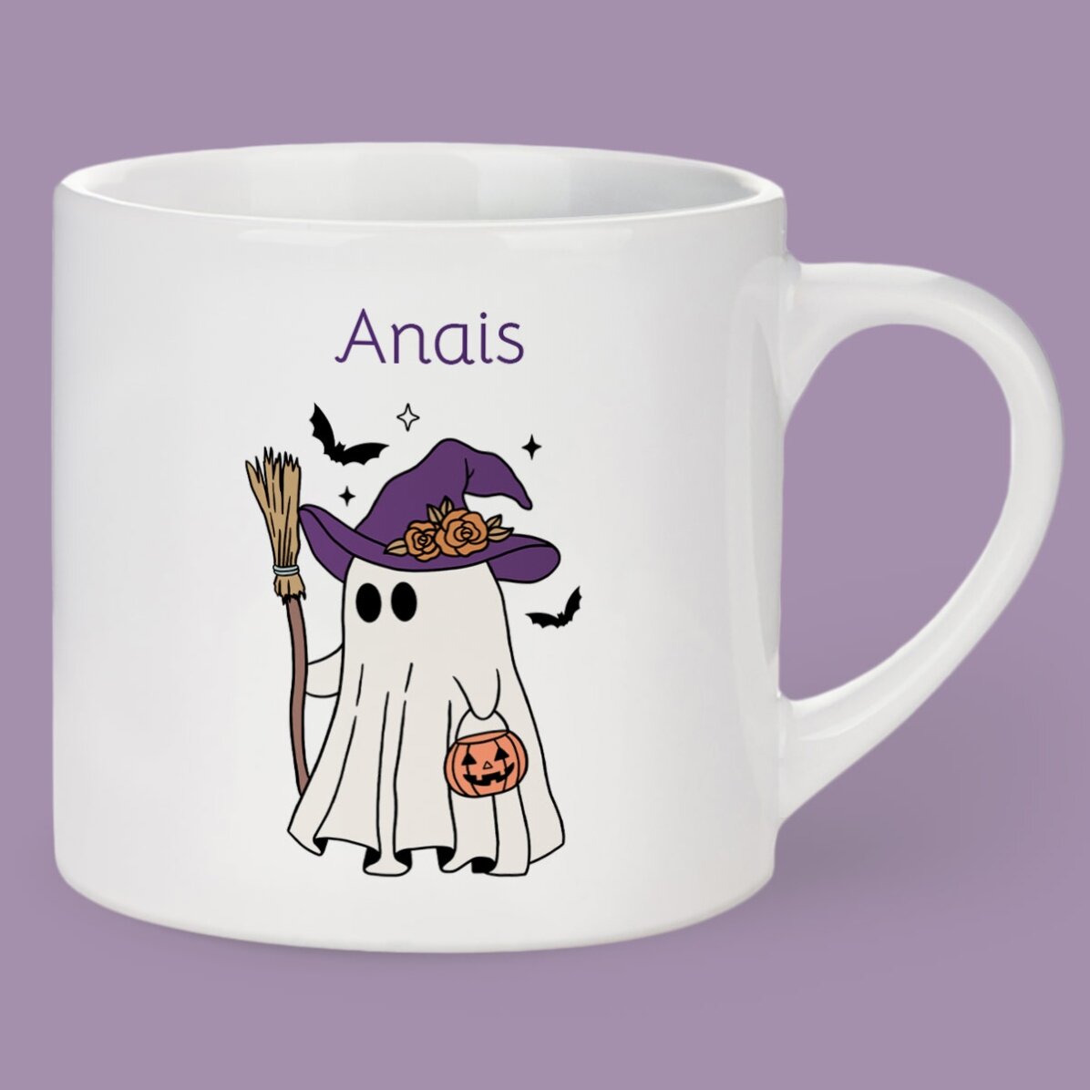 Cană personalizată pentru copii cu text și poză - Halloween