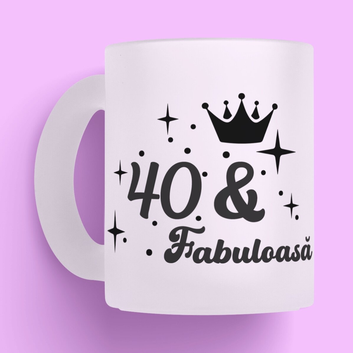 Személyre szabott, szöveggel ellátott üvegpohár születésnapra – Fabuloasa