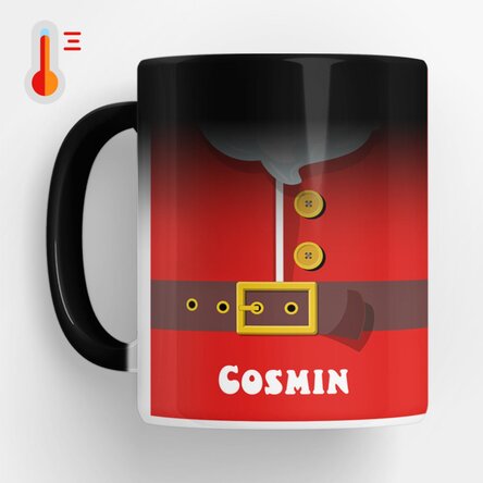 Cană termosensibilă personalizată cu mesaj - Cana Moșului