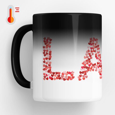 Cană termosensibilă personalizată cu nume - Love