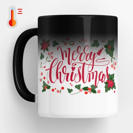 Cană termosensibilă personalizată cu nume pentru prieteni - Merry Christmas