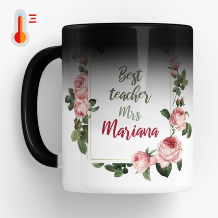 Cană termosensibilă personalizată cu text - Best teacher 