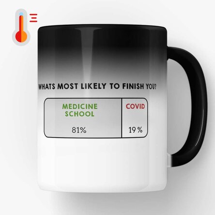 Cană termosensibilă personalizată cu text - Constatare amuzantă