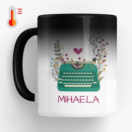 Cană termosensibilă personalizată cu text - Jurnaliști