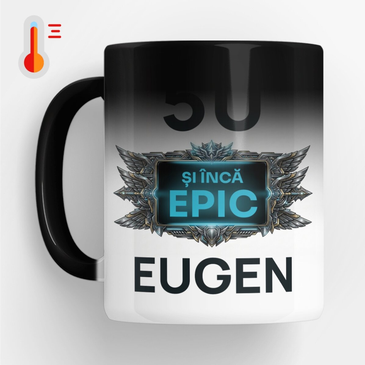 Személyre szabott, szöveggel ellátott hőérzékeny bögre születésnapra – Inca epic