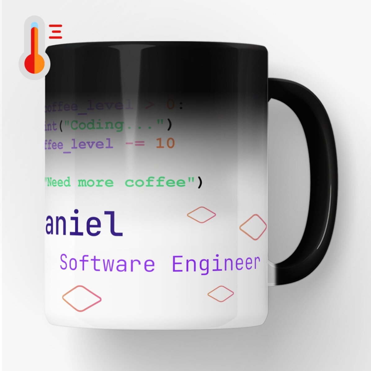 Személyre szabott, hőérzékeny bögre szöveggel - Programozás