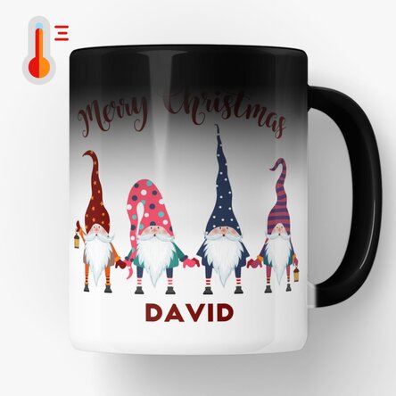 Cană termosensibilă personalizată cu text - Santa is coming 