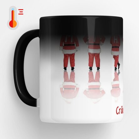 Cană termosensibilă personalizată cu text - Santa