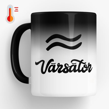 Cană termosensibilă zodiac personalizată cu text - Vărsător