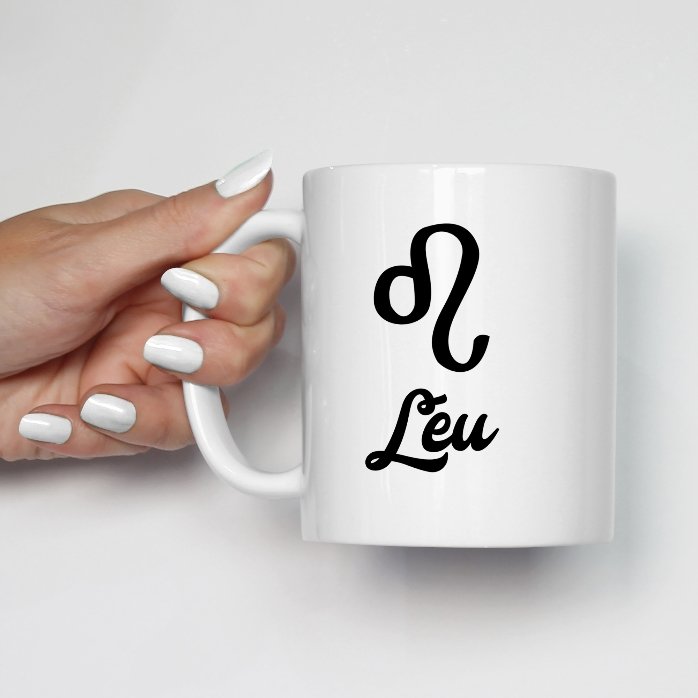 Cană zodiac personalizată cu poză și text - Leu