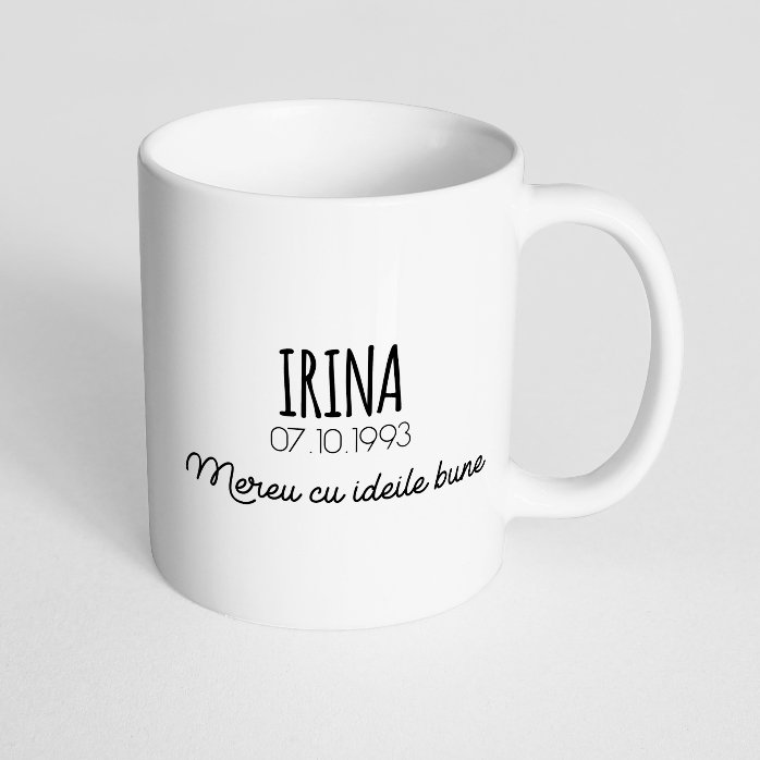 Cană zodiac personalizată cu text - Balanță