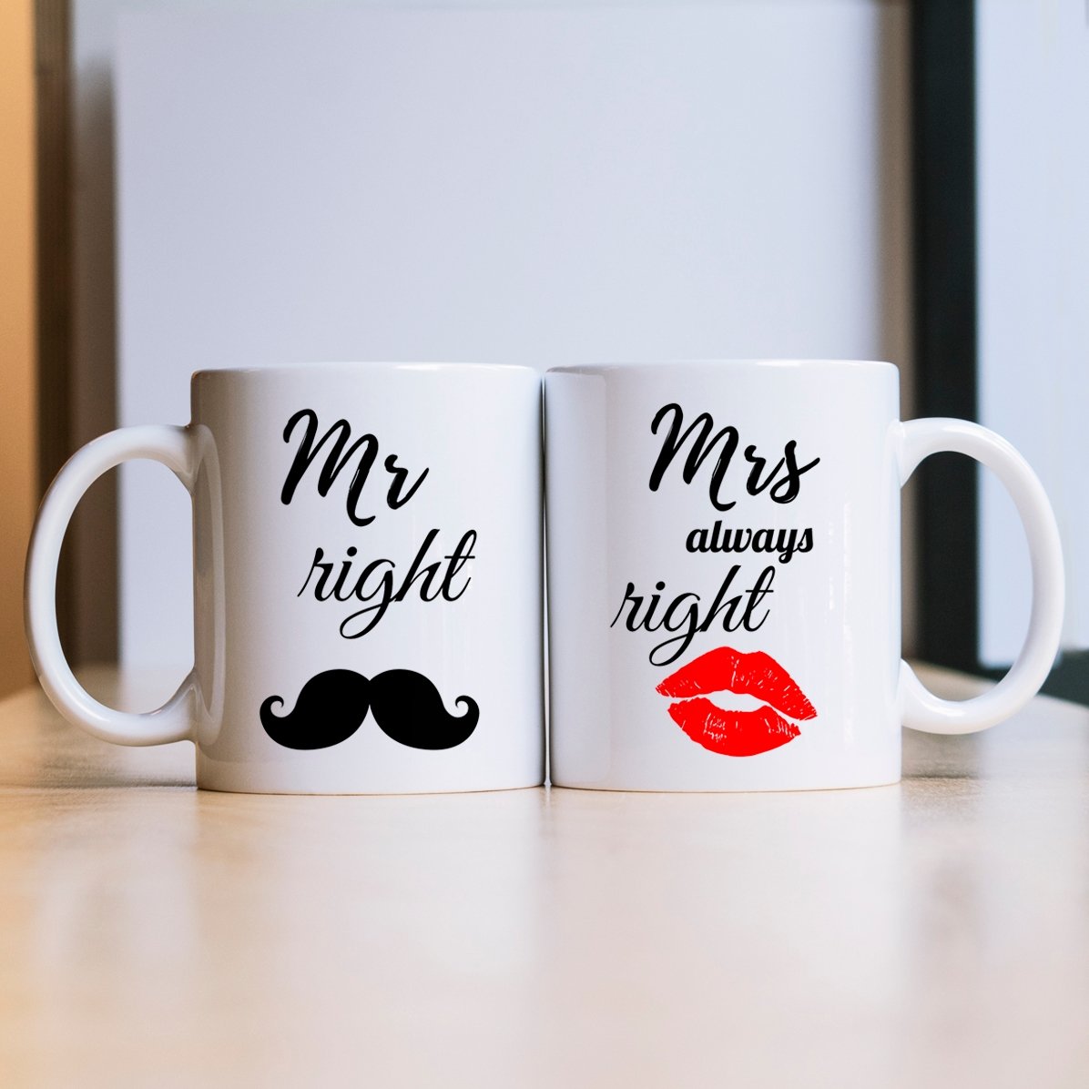 Căni pentru cuplu - Mr Right și Mrs Always Right