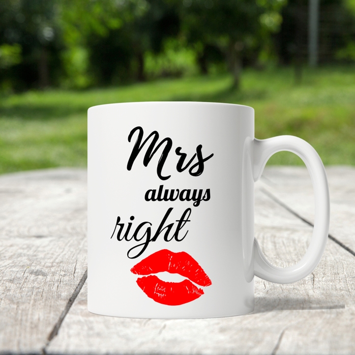 Căni pentru cuplu - Mr Right și Mrs Always Right