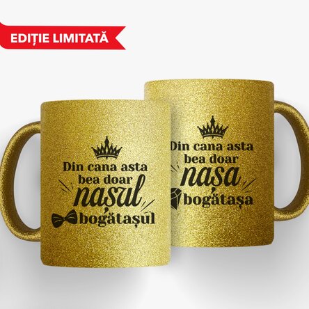 Set căni cadou - Nașii bogătașii