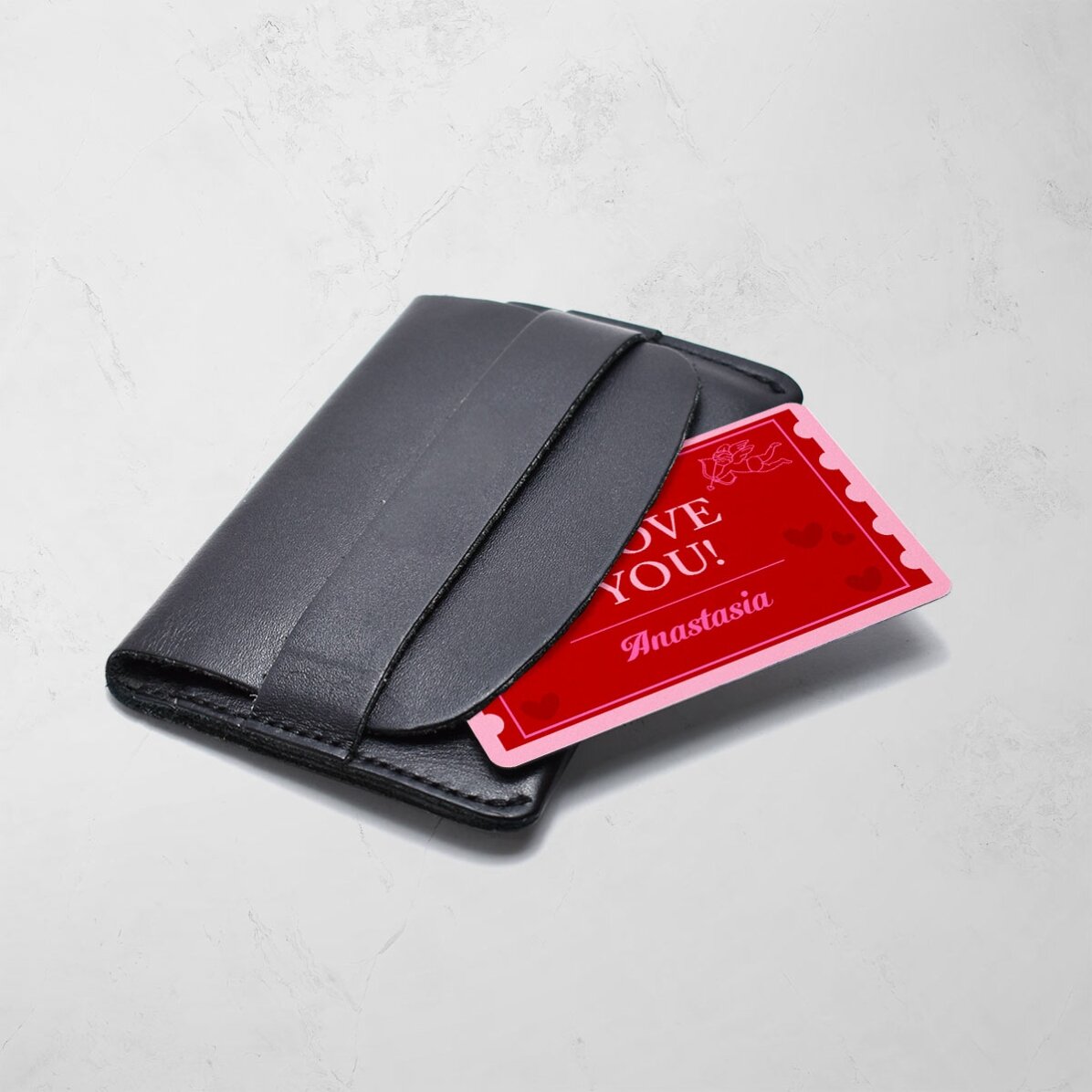 Card aluminiu răzuibil personalizat față-verso cu mesaj - Love Coupon