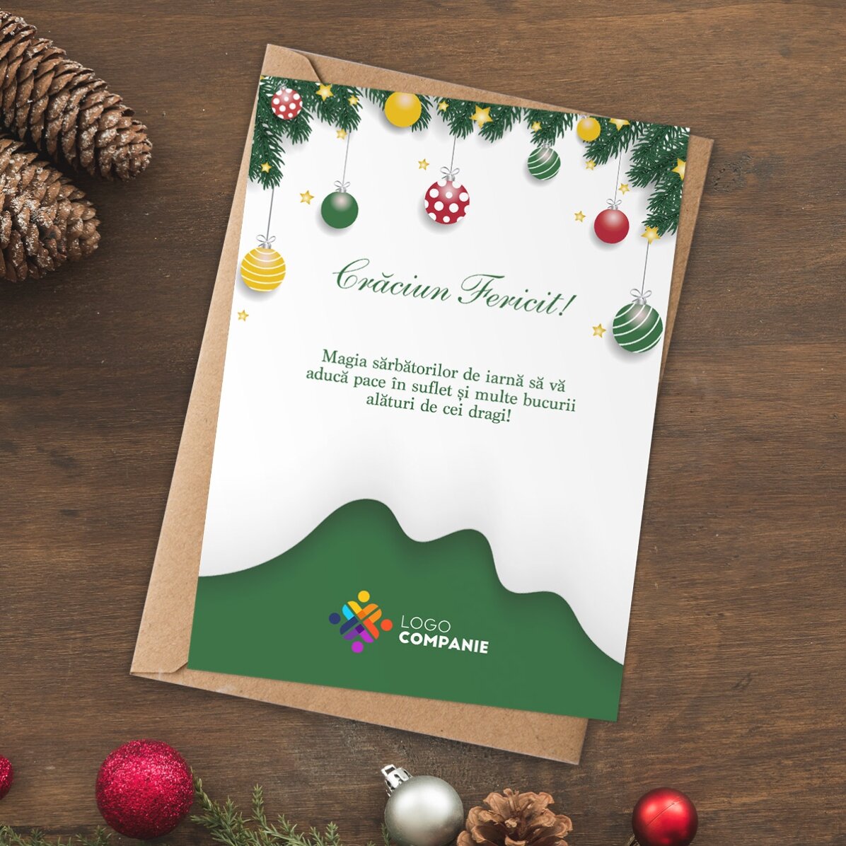 Card personalizat cu logo și text - Christmas Card
