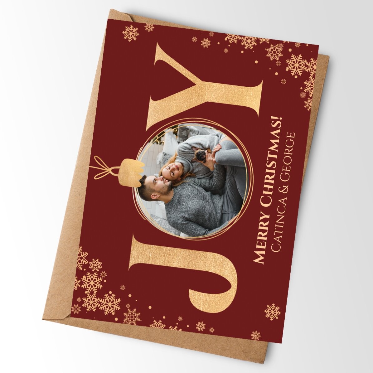 Card personalizat cu poză și mesaj - Merry Christmas!