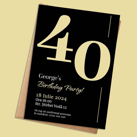 Card personalizat cu text - invitație petrecere 