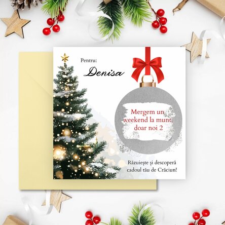 Card răzuibil personalizat cu mesaj - Cadou surpriză