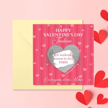 Card răzuibil personalizat cu mesaj - Love
