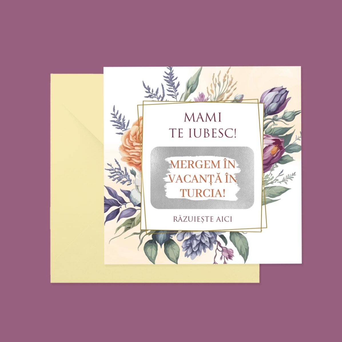 Card răzuibil personalizat cu text - Cadou