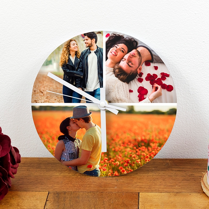 Ceas personalizat cu 3 poze