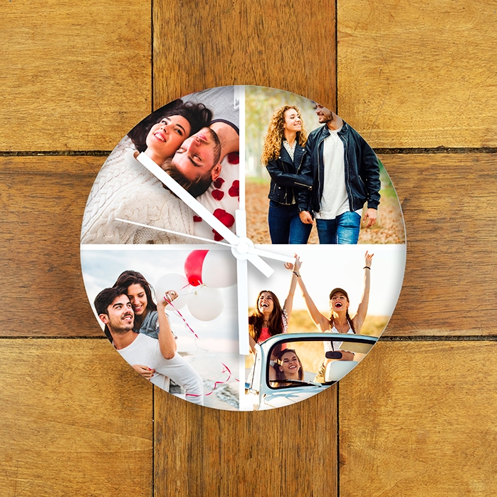 Ceas personalizat cu 4 poze