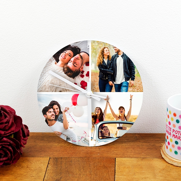 Ceas personalizat cu 4 poze