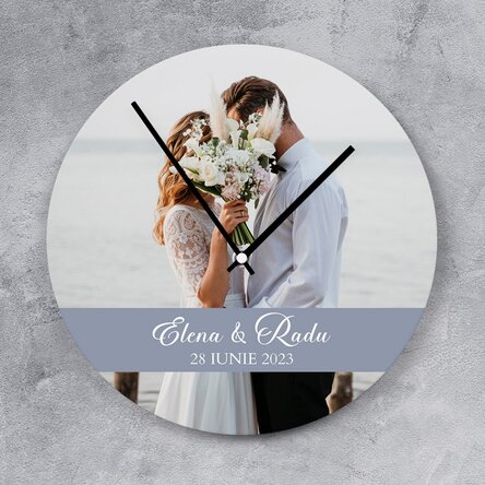 Ceas personalizat cu poză și mesaj 