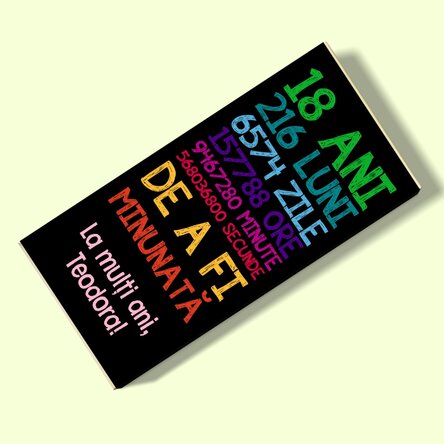 Ciocolată personalizată cu mesaj - Aniversare