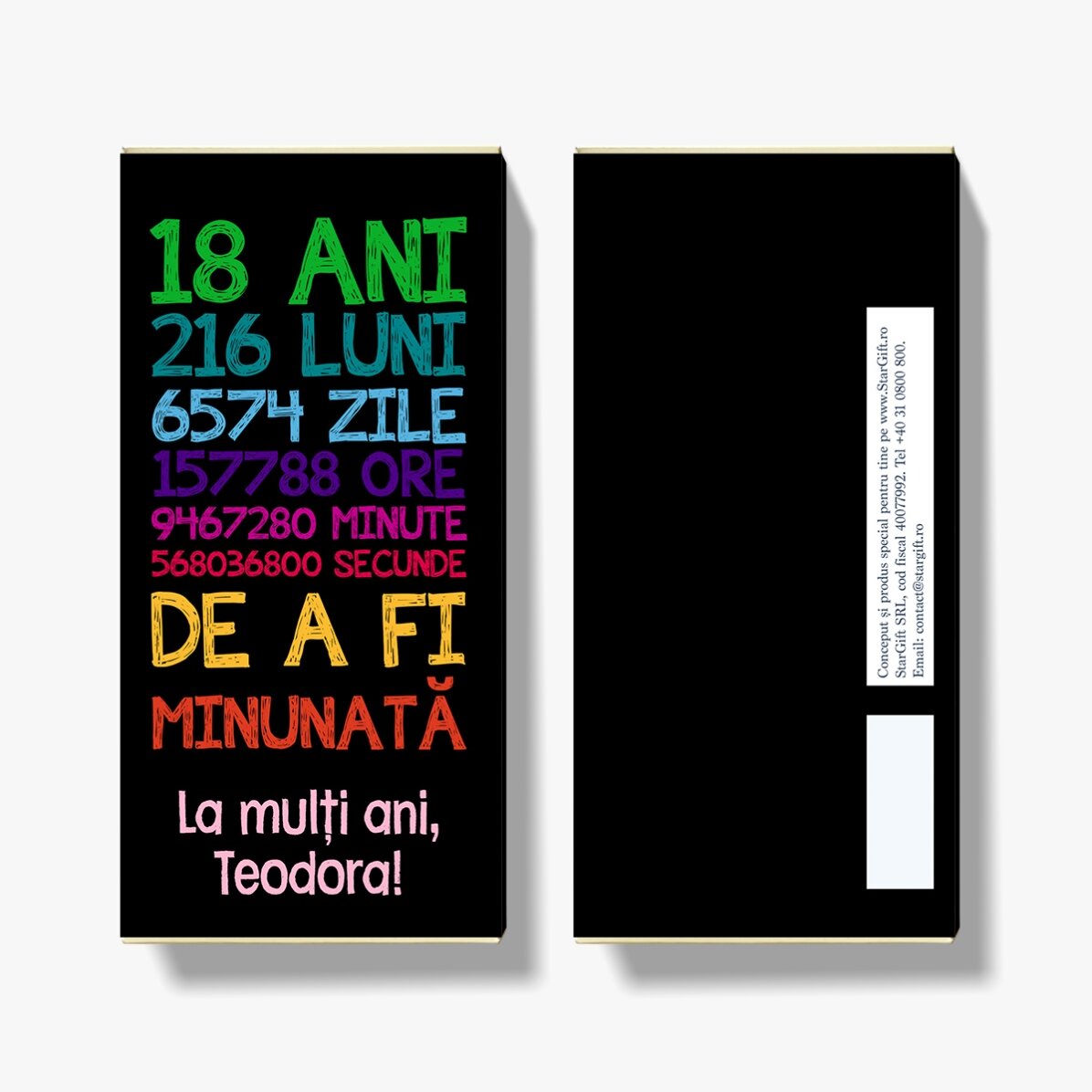 Ciocolată personalizată cu mesaj - Aniversare