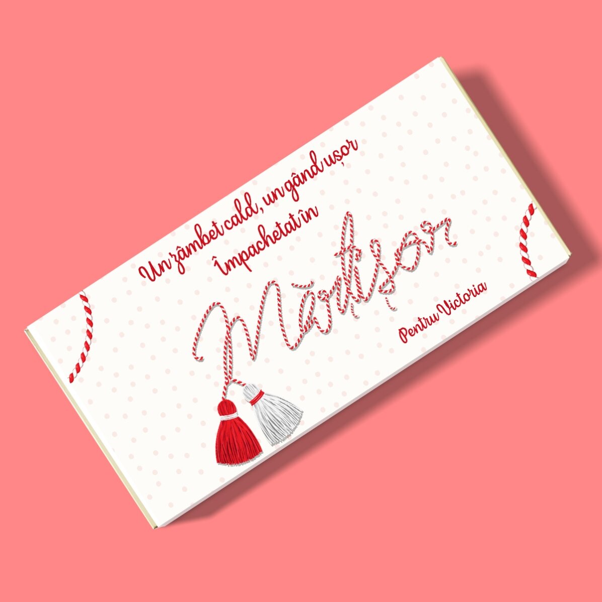 Személyre szabott csokoládé üzenettel