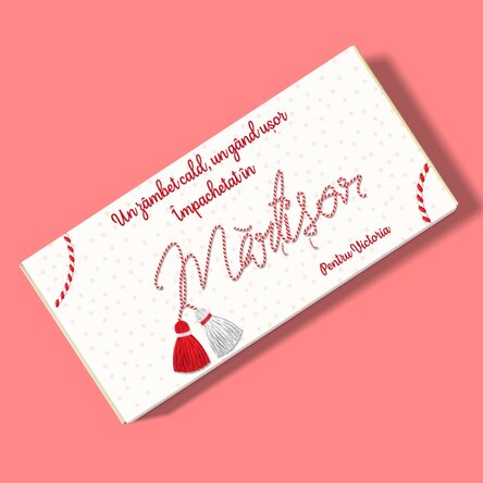 Személyre szabott csokoládé üzenettel