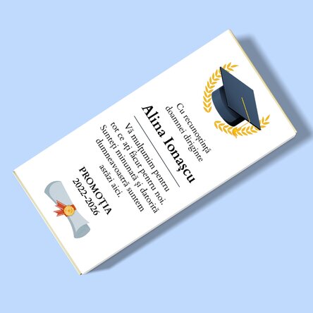 Személyre szabott csokoládé üzenettel tanároknak – Érettségi