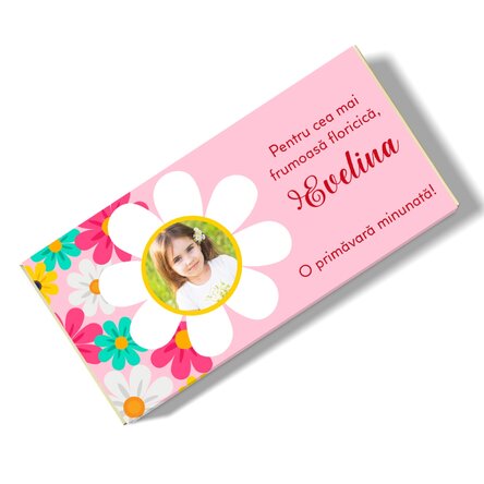 Személyre szabott csokoládé üzenettel és fotóval - Floricele