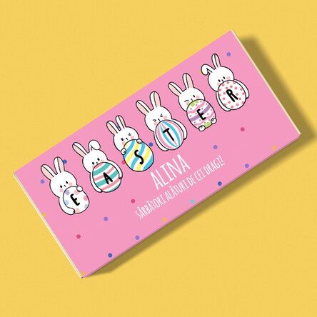 Személyre szabott csokoládé névvel és üzenettel - Húsvét