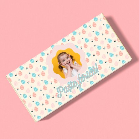 Személyre szabott csokoládé fotóval - Boldog húsvétot!