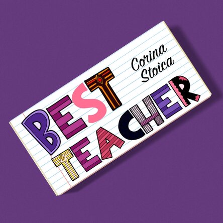 Ciocolată personalizată cu text - Best teacher
