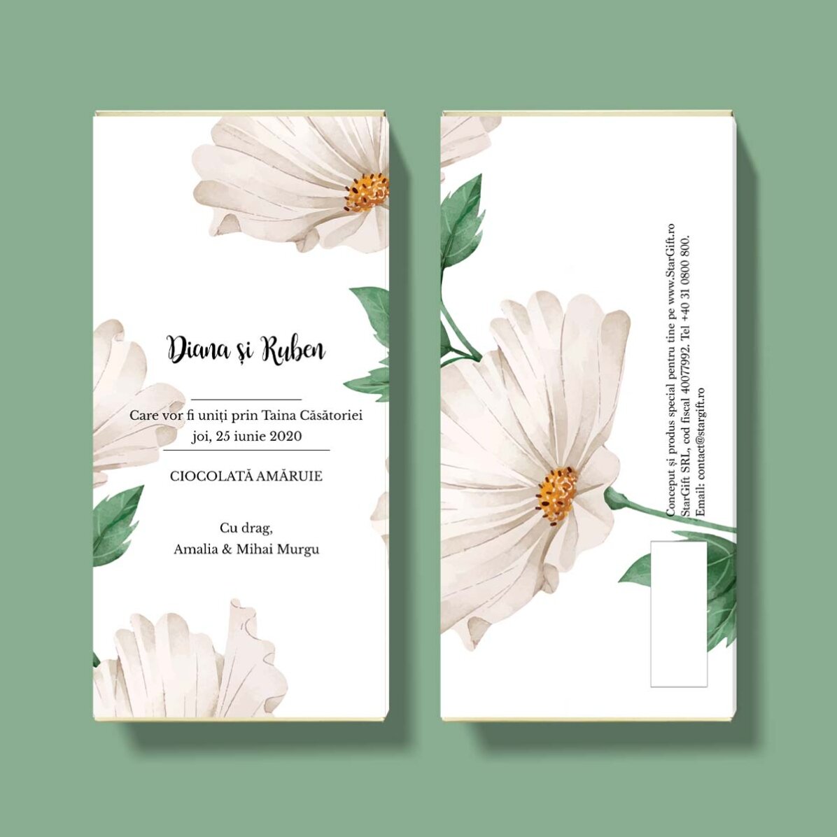 Ciocolată personalizată cu text - Delicate