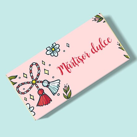 Ciocolată personalizată cu text - Mărțișor dulce