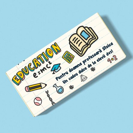 Ciocolată personalizată cu text - Pentru profesori