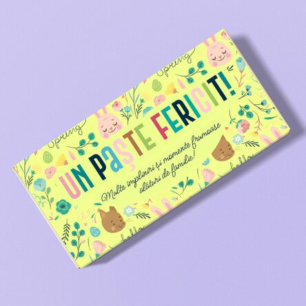 Személyre szabott csokoládé szöveggel - Boldog húsvétot!