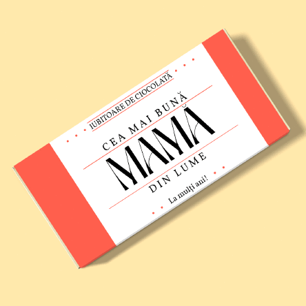 Ciocolată personalizată cu text