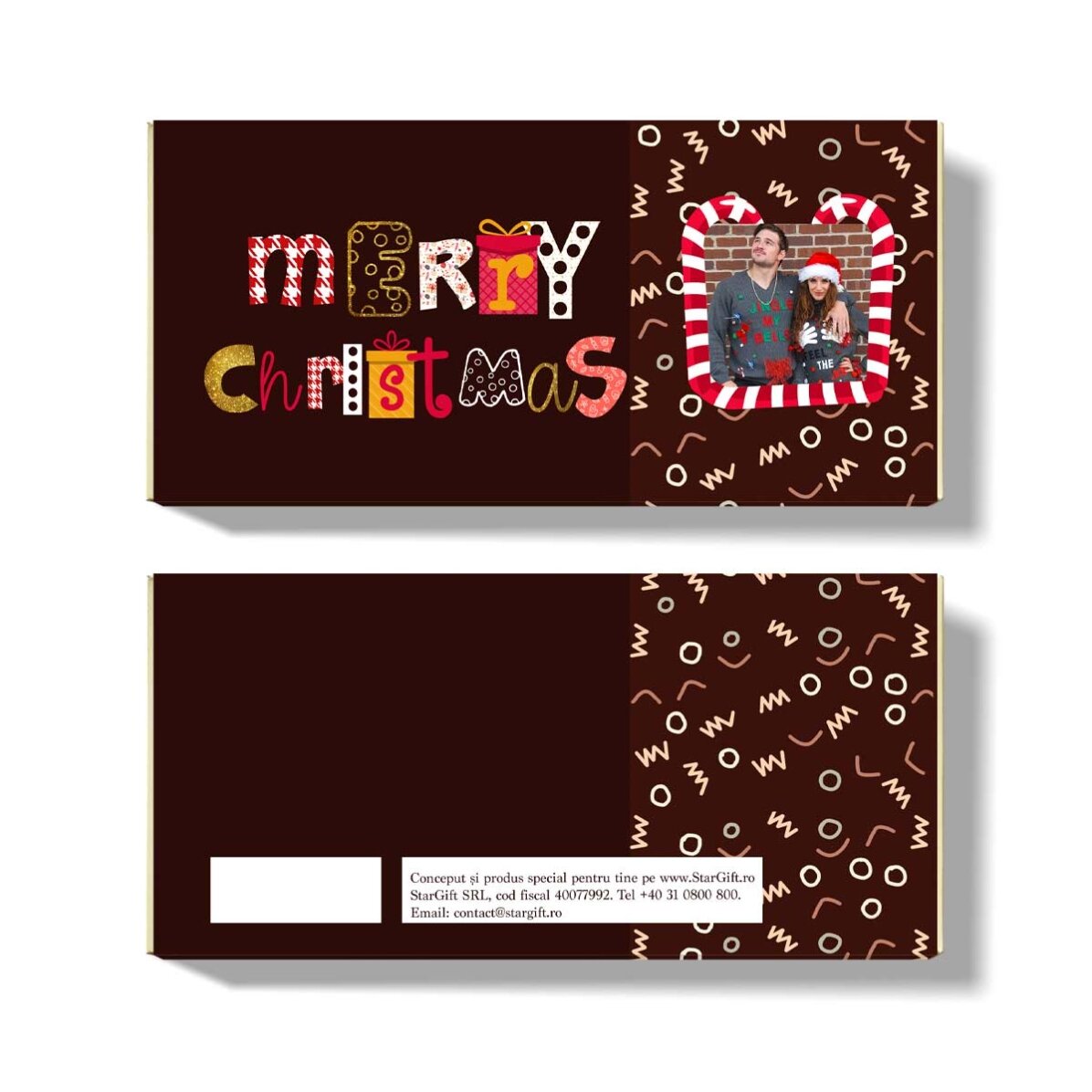 Ciocolată personalizată de Crăciun - Merry Christmas