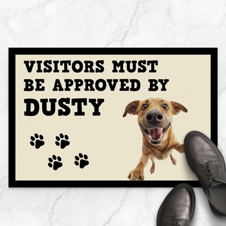 Covoraș de intrare personalizat cu poză și text - Dog